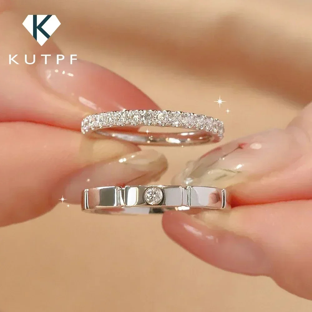 Couple Ring Set - Anello di coppia con diamante Moissanite