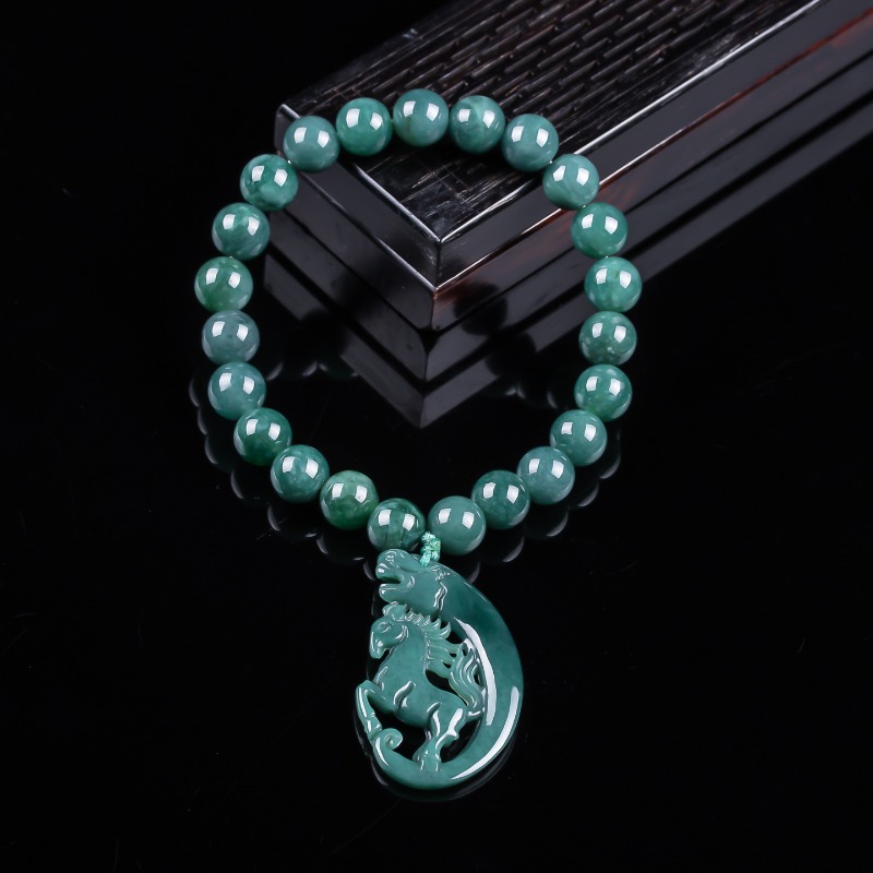 Jewelry & Watches Bench - Bracciale in Giada Naturale Blu Acqua