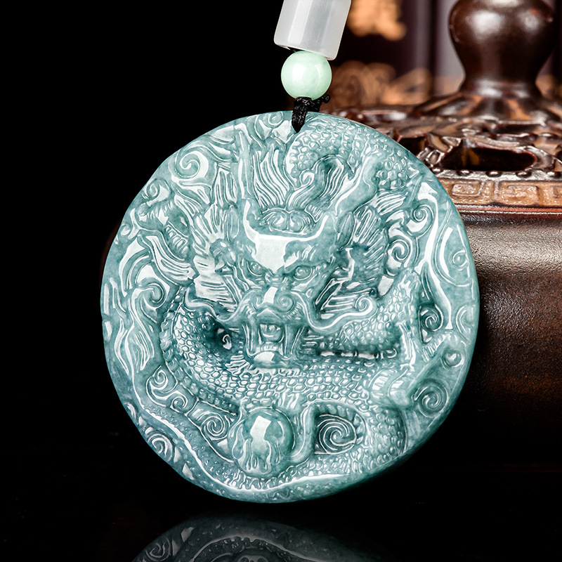 Jewelry & Watches Store - Collana con Pendente Drago in Giadeite