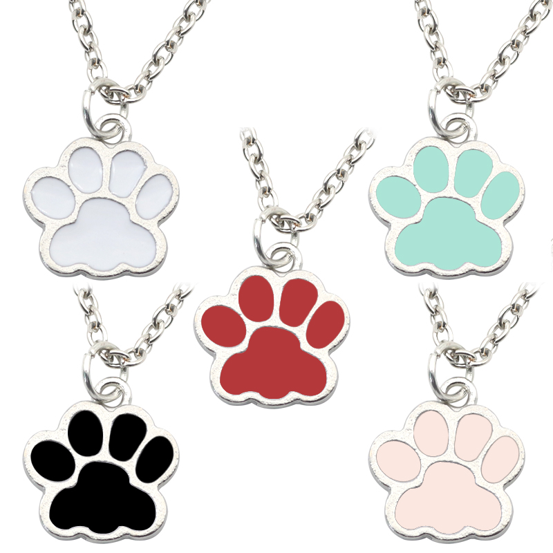Mens Dog Tag Necklace - Collana di impronte di gatto di