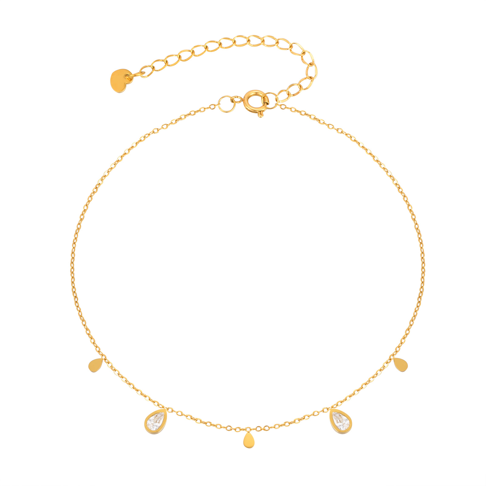 Jc Jewelry & Watches - Cavigliera delicata con zirconi a goccia