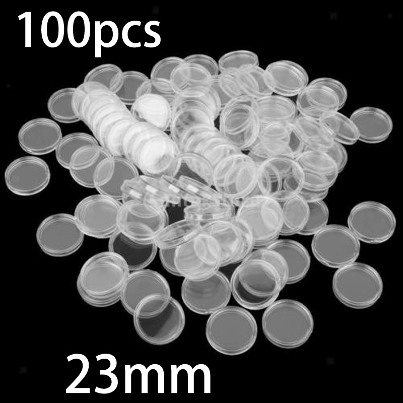 Collectors Coins Jewelry & Watches Of Smithtown Photos - 100 Pezzi Capsule Rotonde Trasparenti in