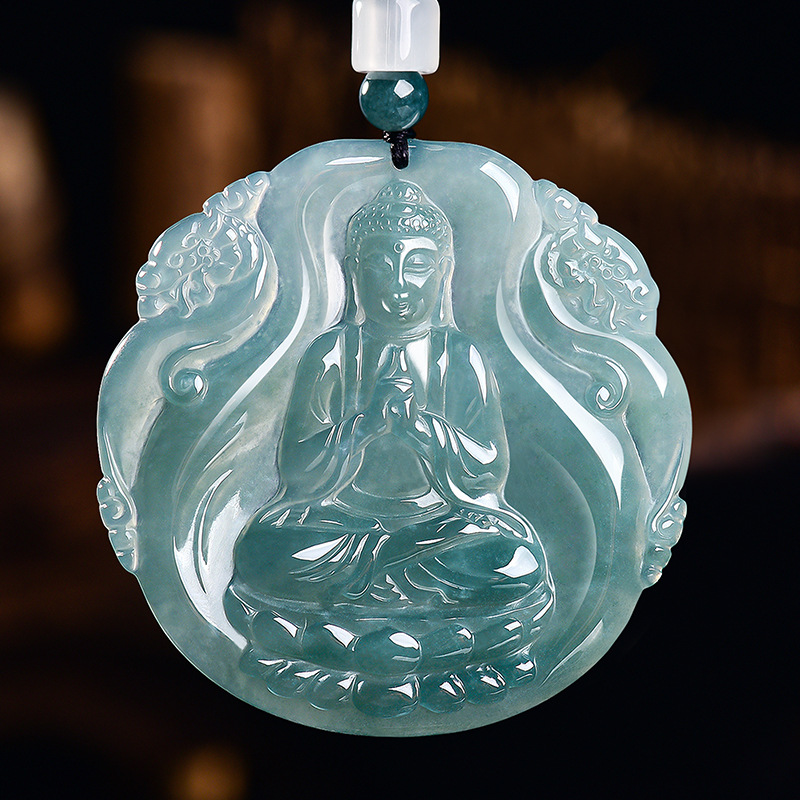 Jewelry & Watches Store - Collana con Pendente Buddha in Giadeite