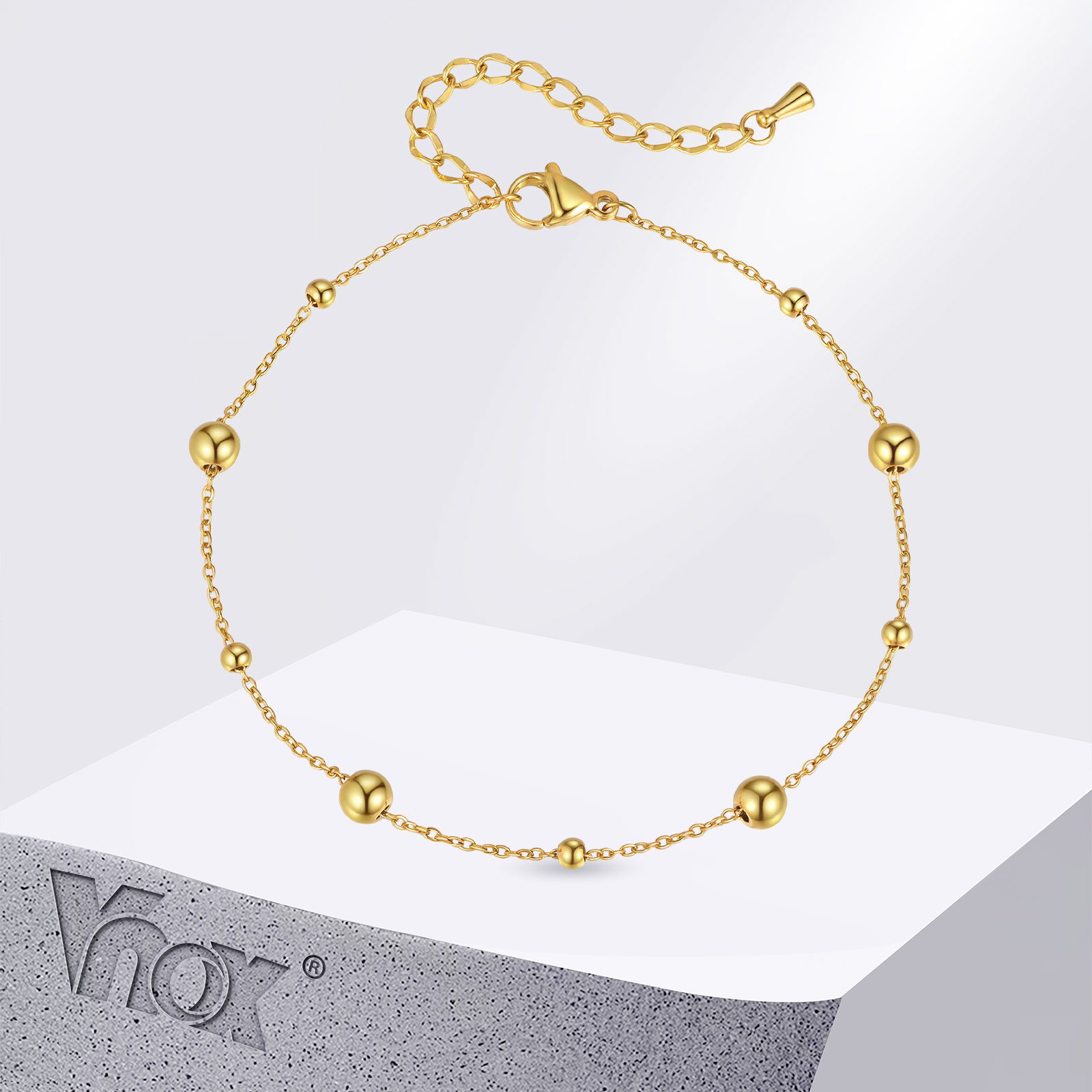 Jc Jewelry & Watches - Cavigliere con piccole perle in acciaio