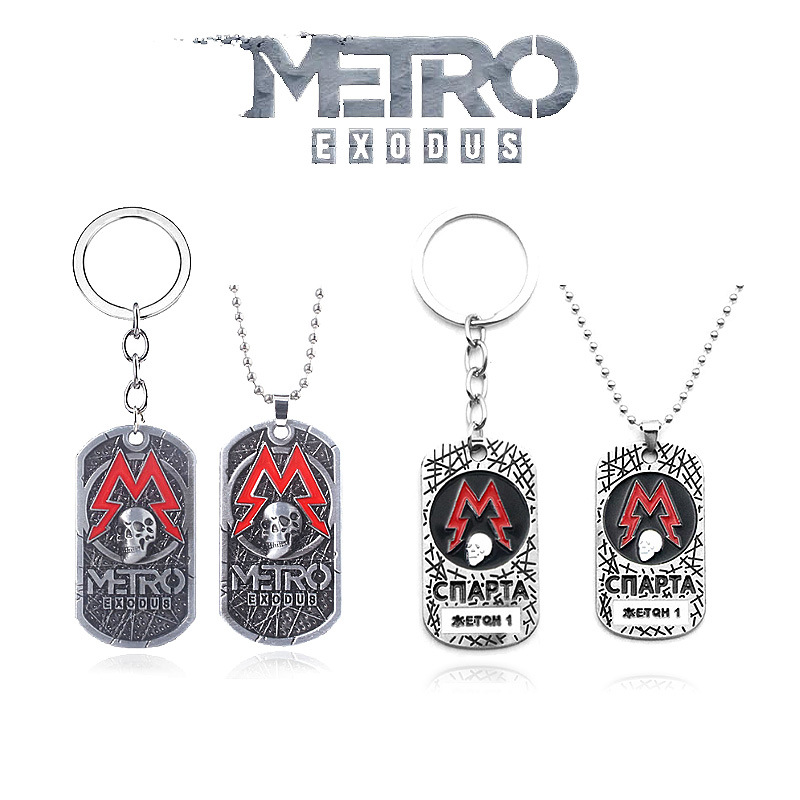 Mens Dog Tag Necklace - Gioco Metro Exodus 2033 Portachiavi Creatività