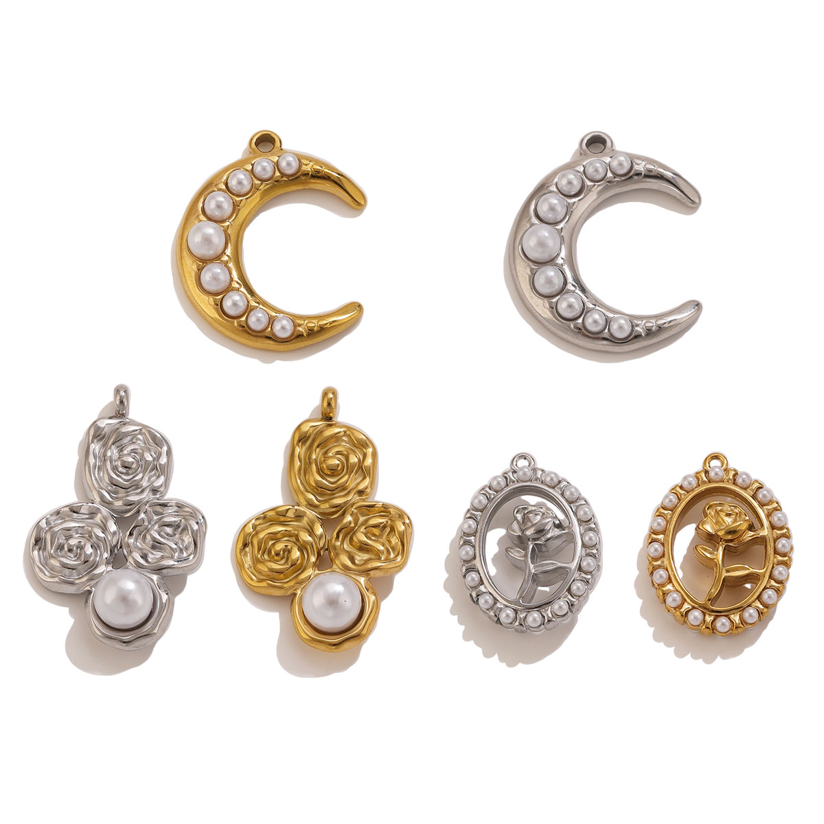 Moon Star Earrings - 5 Pezzi Ciondoli a Forma di