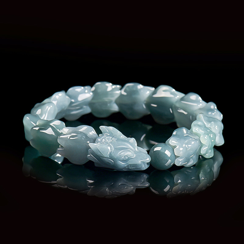 Jewelry & Watches Bench - Bracciale Drago in Giadeite Birmana Blu,