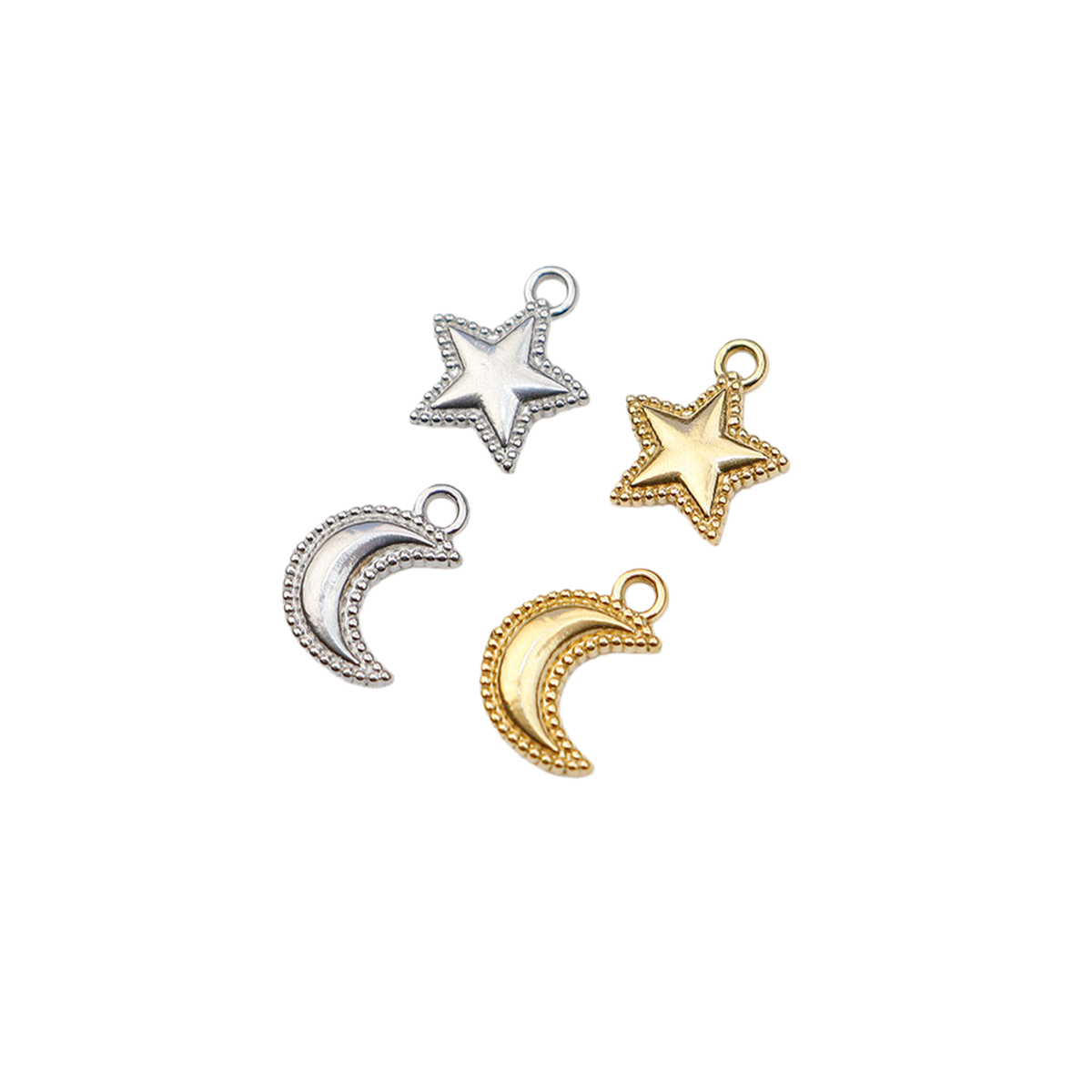 Moon Star Earrings - 5 pezzi di fusione in acciaio