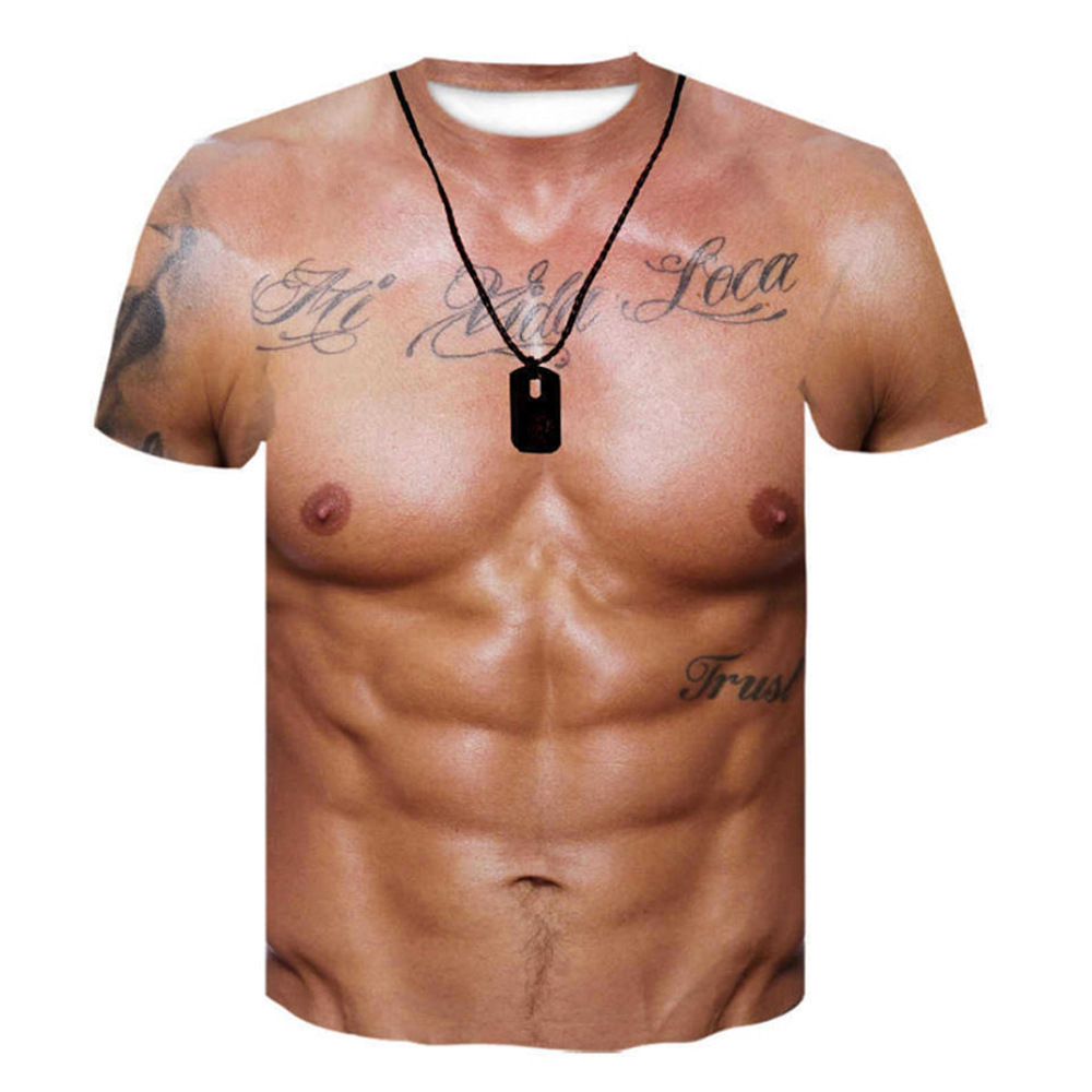 Mens Dog Tag Necklace - T-shirt da uomo divertente con stampa