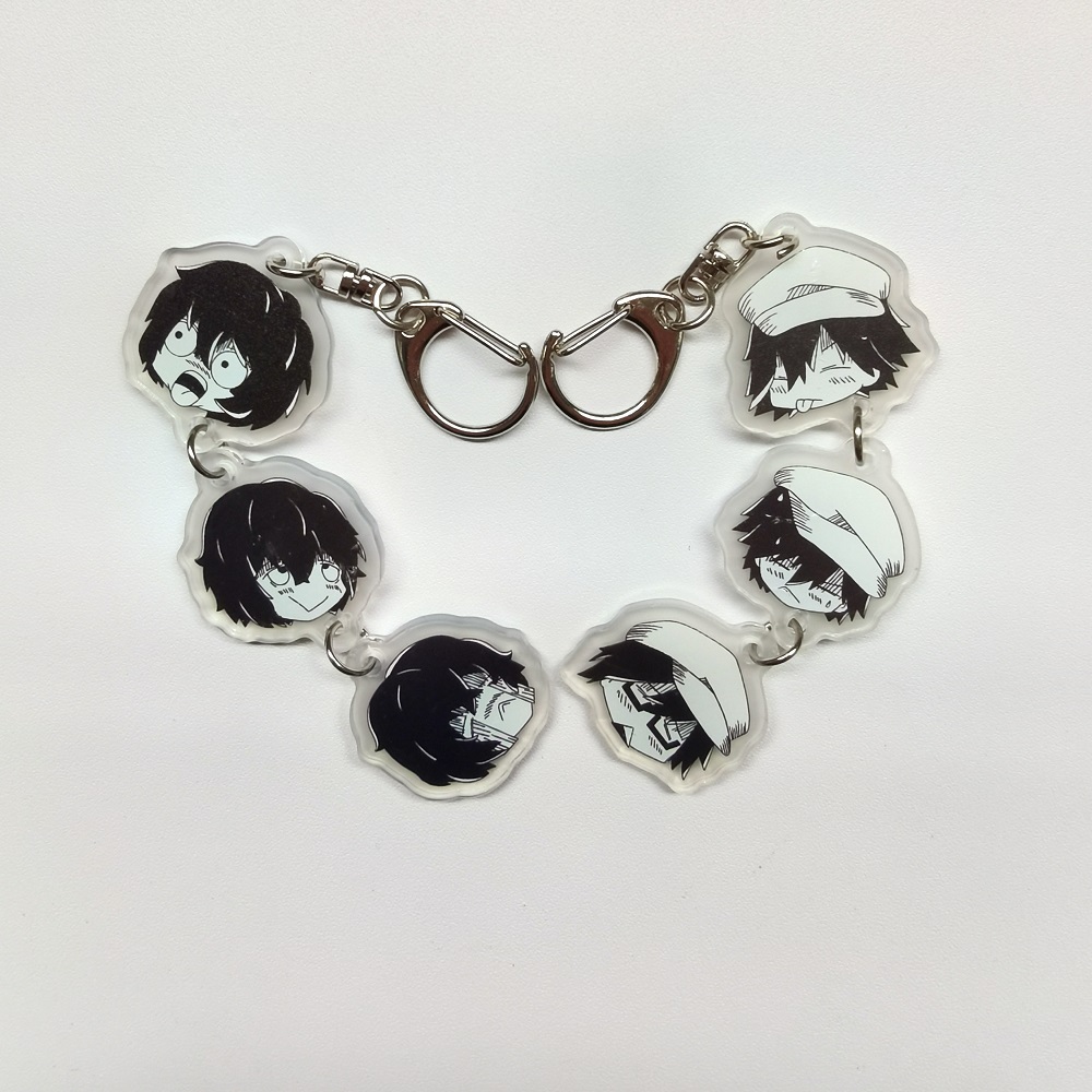 Mens Dog Tag Necklace - Portachiavi Anime in Acrilico con Design