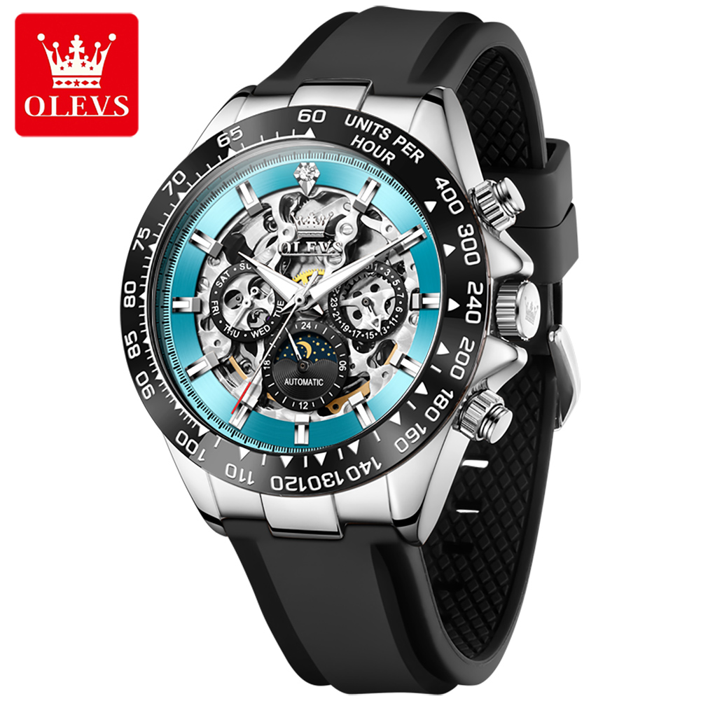 Automatic Watch Winder - Orologi Meccanici Scheletrati OLEVS per Uomo,