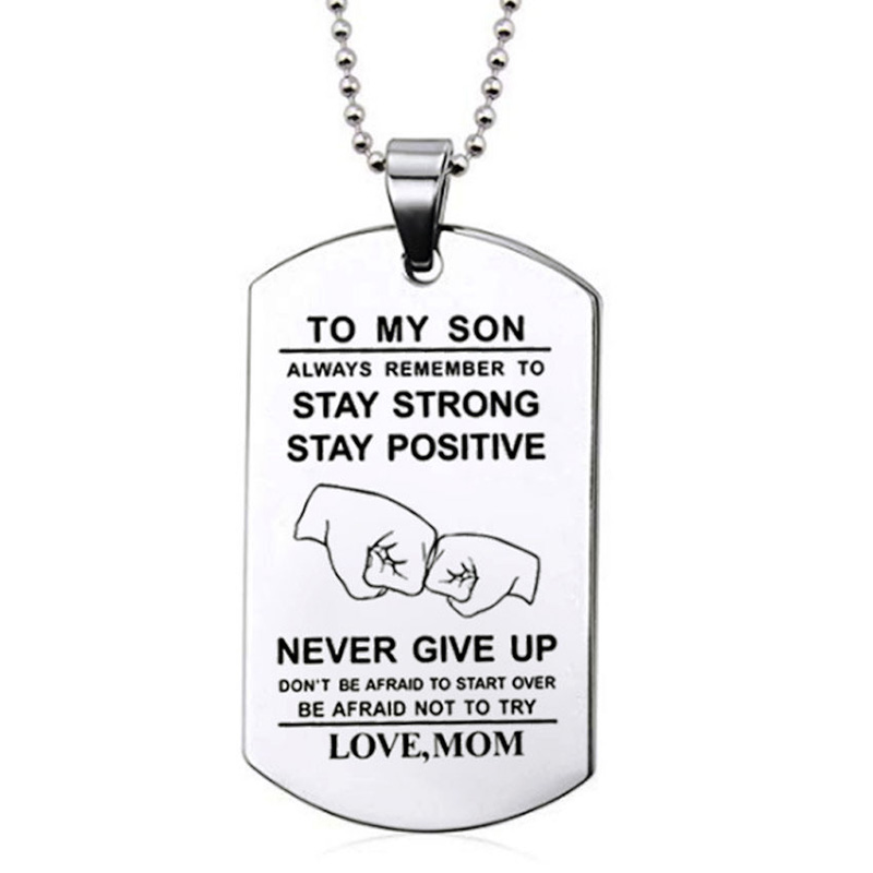 Collana ispiratrice a mio figl - Mens Dog Tag Necklace recensione e prezzo