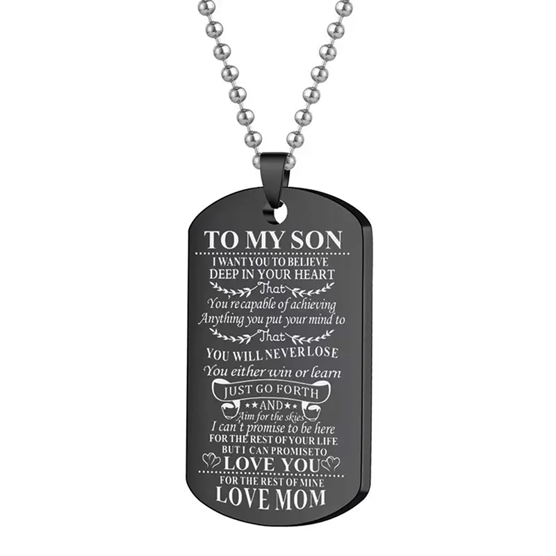 Collana ispiratrice a mio figl - Mens Dog Tag Necklace recensione e prezzo