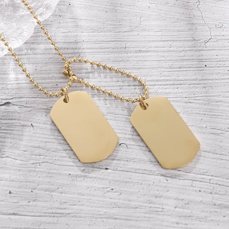 Collana semplice con doppia ta - Mens Dog Tag Necklace recensione e prezzo