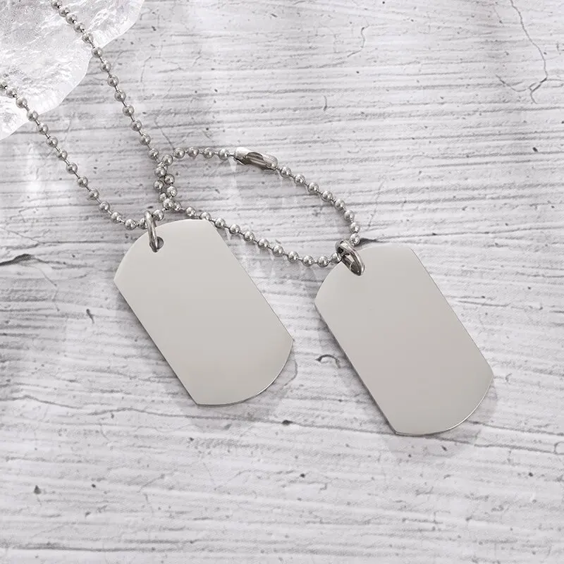 Collana semplice con doppia ta - Mens Dog Tag Necklace recensione e prezzo