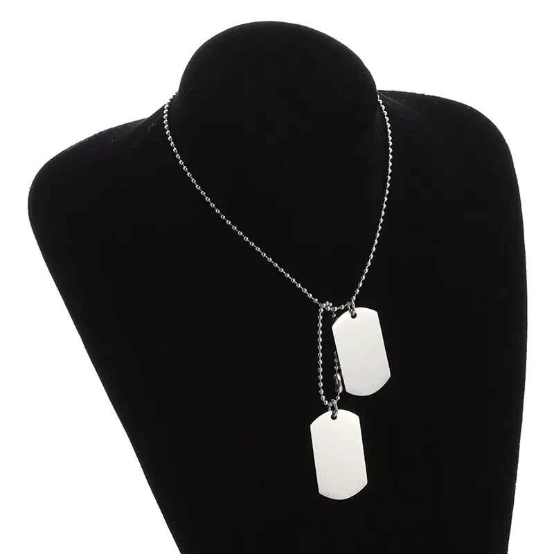 Collana semplice con doppia ta - Mens Dog Tag Necklace recensione e prezzo