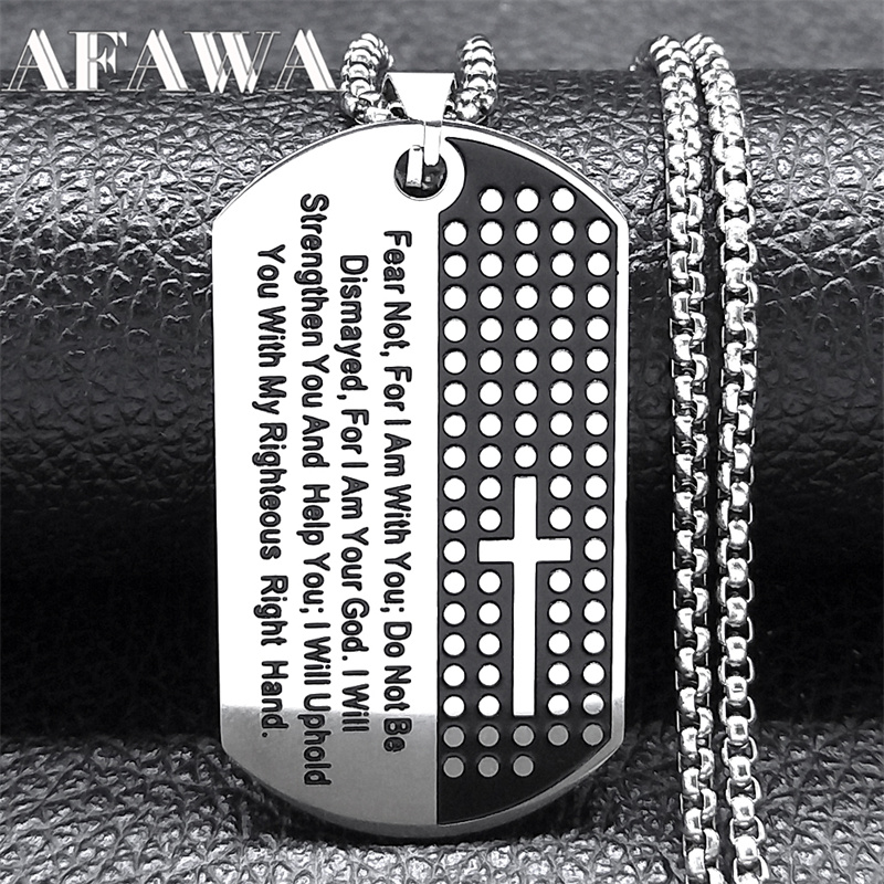 Paura non per essere con te Co - Mens Dog Tag Necklace recensione e prezzo