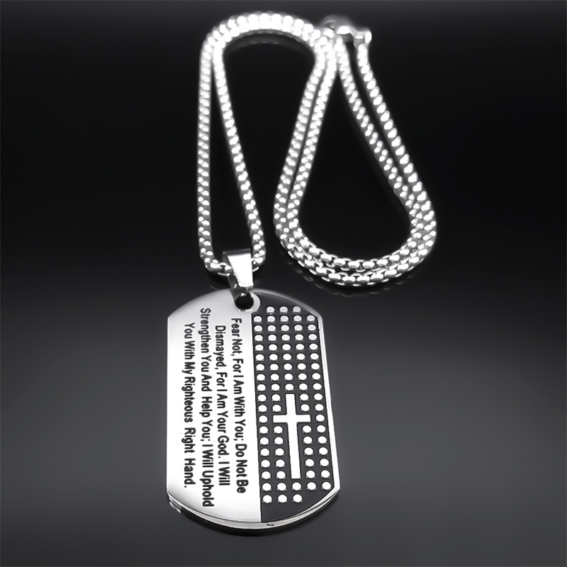 Paura non per essere con te Co - Mens Dog Tag Necklace recensione e prezzo