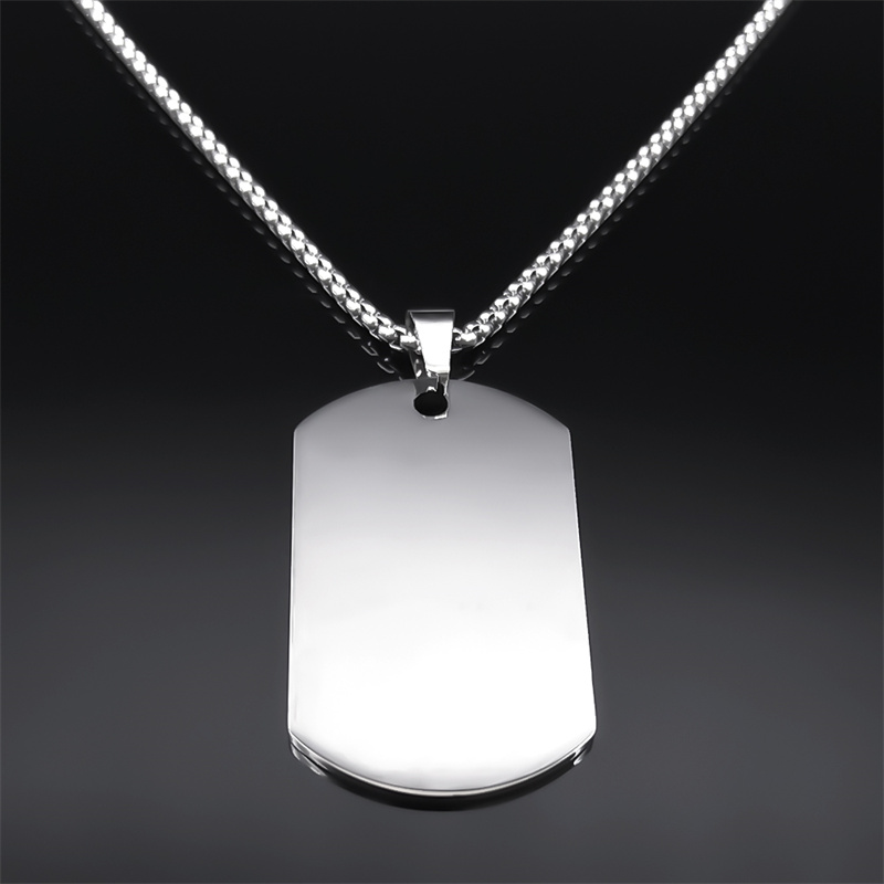 Paura non per essere con te Co - Mens Dog Tag Necklace recensione e prezzo