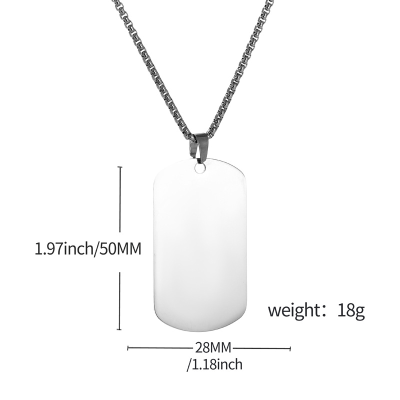 HNSP Collana con ciondolo a fo - Mens Dog Tag Necklace recensione e prezzo