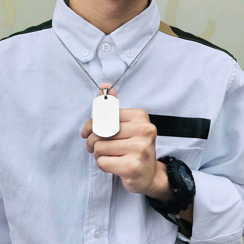 Vnox In Darkest Hour Quando De - Mens Dog Tag Necklace recensione e prezzo