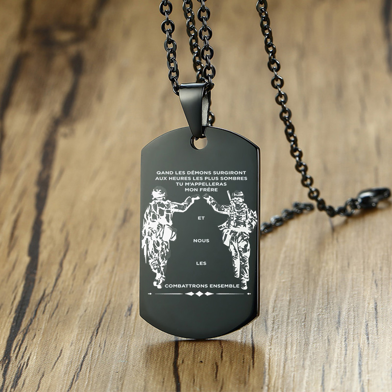 Vnox In Darkest Hour Quando De - Mens Dog Tag Necklace recensione e prezzo