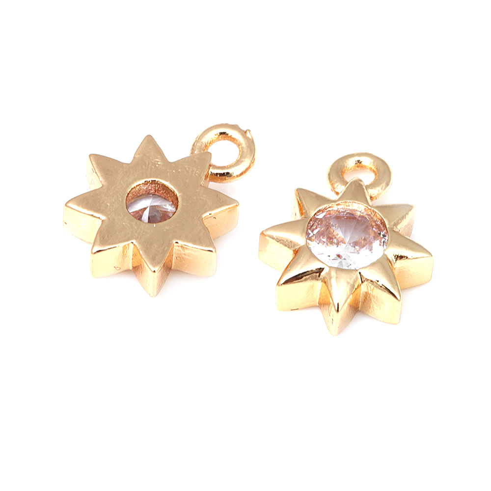 18 carati Color oro ottone zir - Moon Star Earrings recensione e prezzo