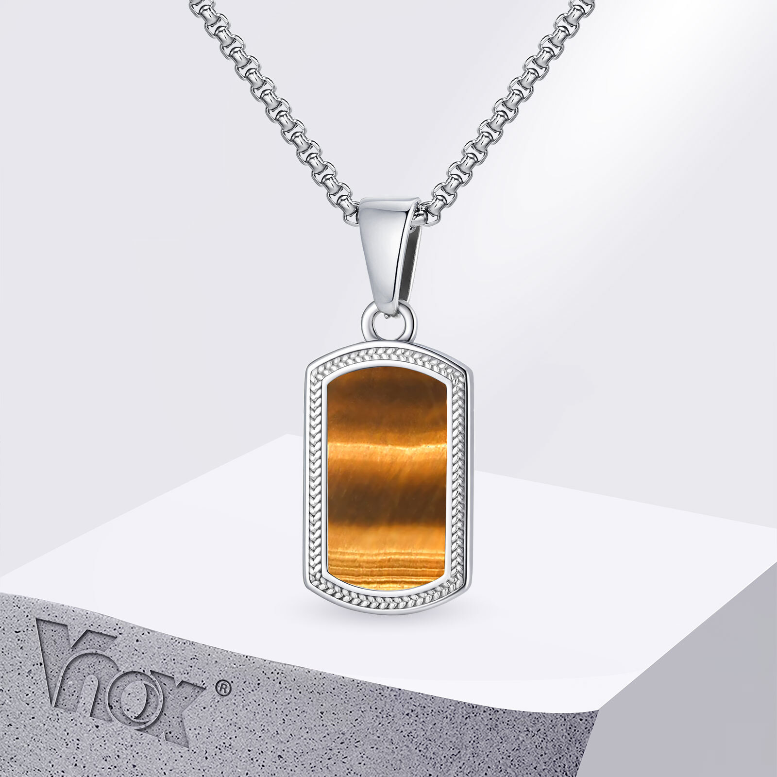 Vnox Collana con ciondolo in p - Mens Dog Tag Necklace recensione e prezzo